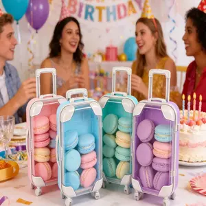 1Pcs Mini Luggage-Style Gift Box with Wheels, Small Item Organizer, Candy Gift Box, Unique Birthday Gifts, Perfect for Travel, Birthday, Singles Party, Friend Gatherings