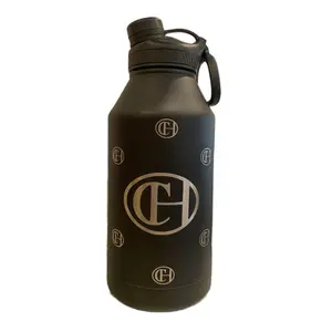 Personalized 64OZ Stainless Steel Water Bottle with Customizable Label for Portable Use - Drinkware