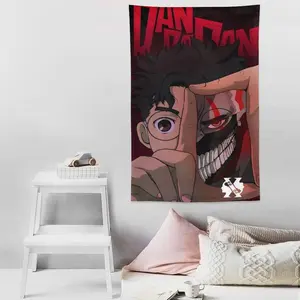 A tapestry with anime Dandadan print, machine washable and easy to hang, perfect for indoor or outdoor decoration, a gift for anime fans Wall Hangingroom accessories
