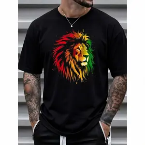 Make A Statement – Rasta Lion Christian Tee In Trendy Black Color