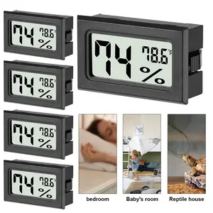 5 Pcs Mini Digital Thermometer Hygrometer Indoor Temperature Humidity Gauge Meter with Wide Range & High Precision