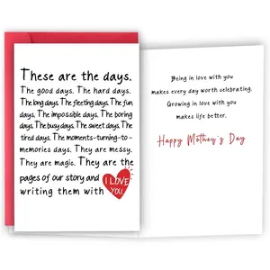 Mothers Day Gifts for Wife, Romantic Mothers Day Card from Husband, Mother's Day Card Gifts for Wife, Happy Mother's Day