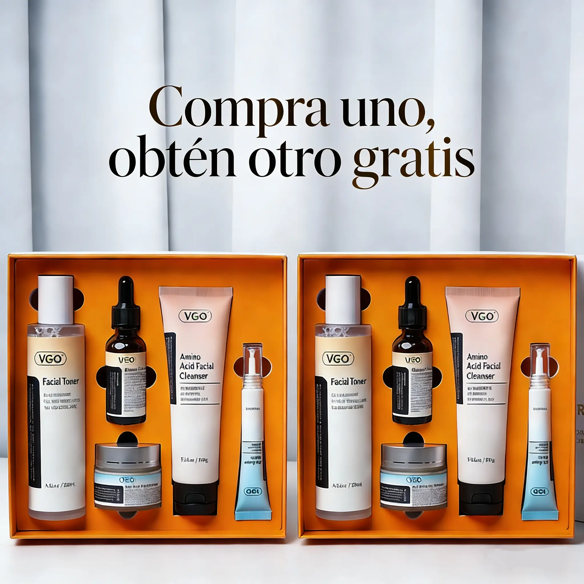 VGO Skincare Five-step Routine Vitamin C Moisturizing Repair Daily Care All-in-One Set Cleanser Moisturizer-B Cleansing Moisture Maintenance Kit Ultimate Kit