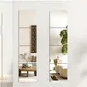 Full-Length Self-Stick Wall Round Corner Mirror Set, Reflective Acrylic Frameless Privacy Mirror for Bedroom Gym Bathroom, 1 Piece/2 Pieces/4 Pieces