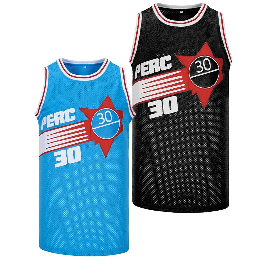 Men's #30 Perc O'Cet Movie Costume Stitched Basketball Jersey, Breathable Lightweight Polyester Breathable Athletic Top, Machine Washable