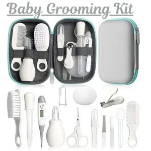 Unisex Lightweight Newborn Healthcare and Grooming Kit – Essential Baby Registry Care Set with Brush, Comb, Nail Clippers, Thermometer