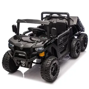 24V 440W Kids Ride On Six-wheel Electric Dump Truck with 2.4G Remote Control Anti-Collision Bar & Bluetooth Music for Ages 3-5 Halloween Christmas Gift