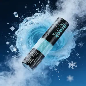 2-in-1 Black Extra Menthol Inhaler Stick: Energy Boost for Driving, Late-Night Work, and Motion Sickness – Stay Alert Naturally