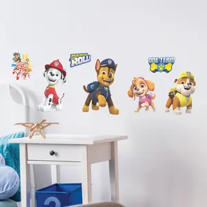 Wall Palz Paw Patrol Group Wall Decals - Officially Licensed Nickelodeon Stickers of Chase Marshall Rubble & Skye for Kids' Room Decor