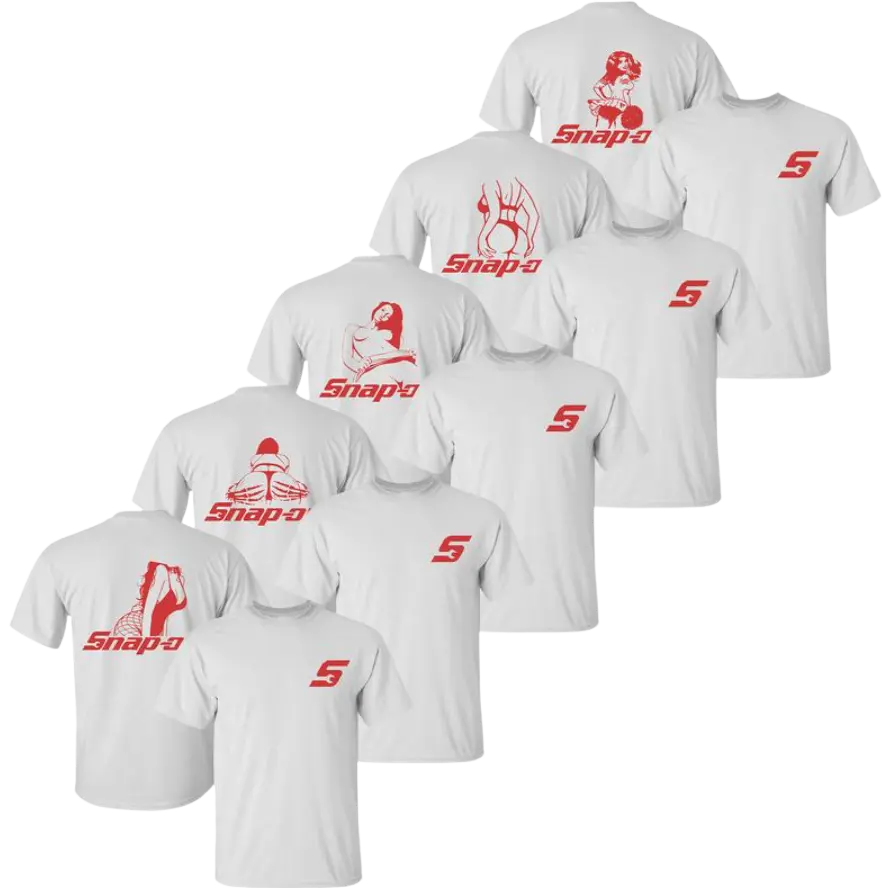 Snap-on Tools 2 Sided T-Shirt, Unisex Gift For Men and Women, Cotton Fitted Crew Neck Short Sleeve Casual Unisex Top Made in USA, Full Color & Size
