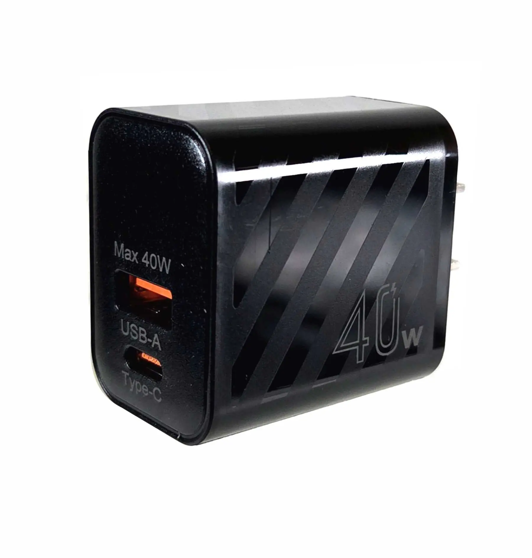 AMERICAN RECORDER 40 Watt Dual Port A & C USB Fast Charger Block for Smartphones, Laptops, Tablets and other Electronic Devices