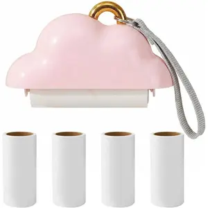 Mini Travel Size Reusable Lint Roller Pink With 150 Refillable Sheets