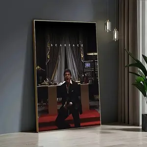 Scarface Movie Poster, Tony Montana Minimalist Movie Print, Movie Wall Art Gift Idea.