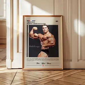 [SALE UP TO 40%] [Unframed] Arnold Schwarzenegger Poster, Bodybuilding Poster, Gym Wall Art, Sports Poster, Gym Decor, Sports Bedroom Posters, Motivational Posters