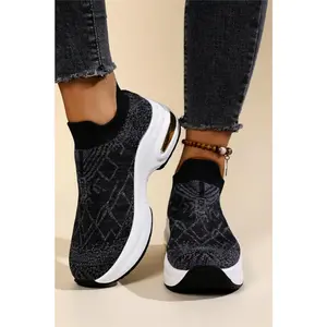 Slip-On Mesh Sneakers with Cushioned Low Heel