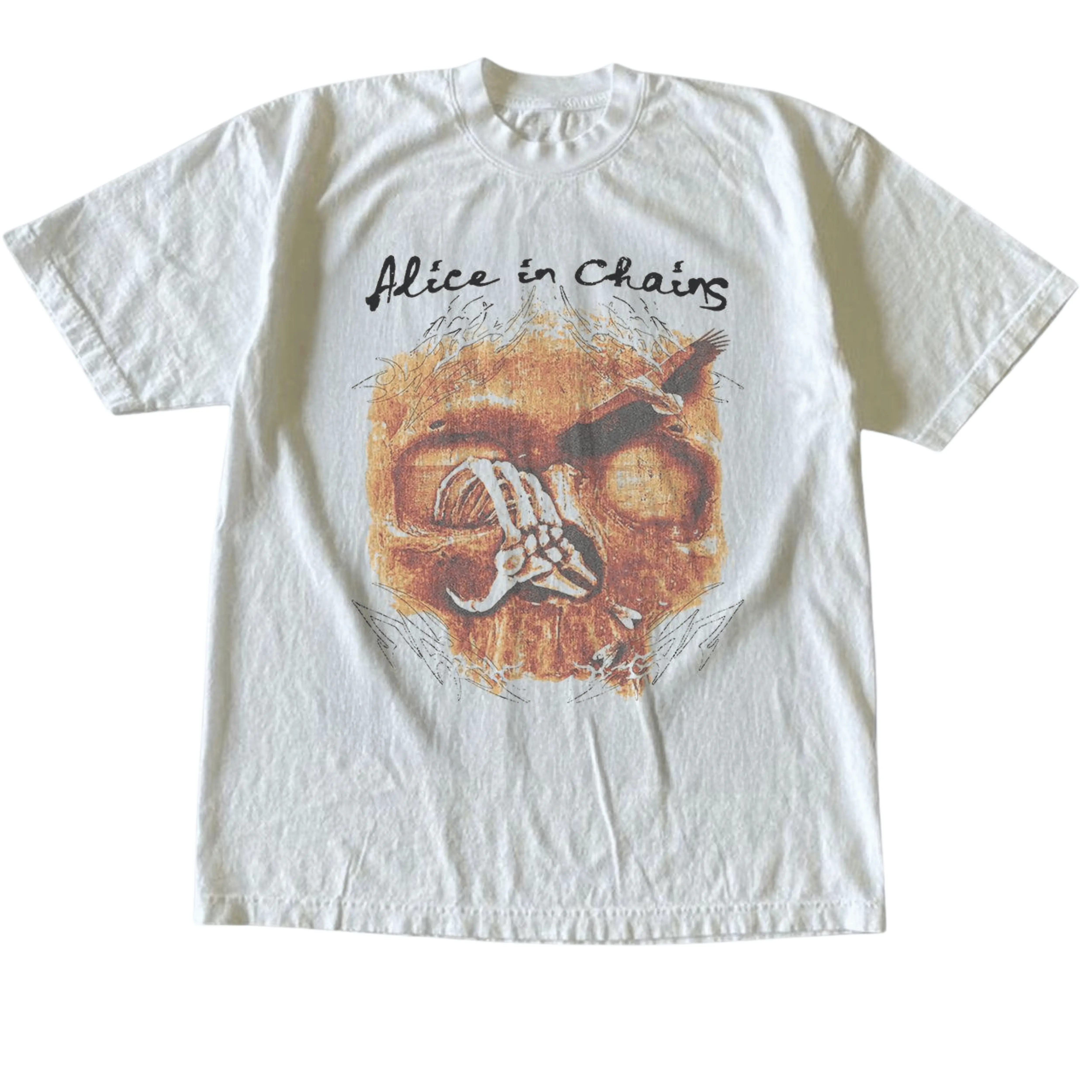 Gildan Men's and Women's T-Shirt, Vintage Style Alice in Chains Graphic Tee, Unisex Casual Top, 90s Seattle Grunge Rock Fan Shirt, Retro Heavy Metal Music Concert Apparel, Matching Couples Outfits, Unique Birthday Present, Premium Cotton