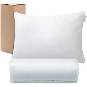 Adjustable Loft Pillow • Gel-Infused Shredded Memory Foam Fill • Dual-Sided Washable Cooling Cover • Perfect for Back, Side, Stomach Sleepers (Standard Siz