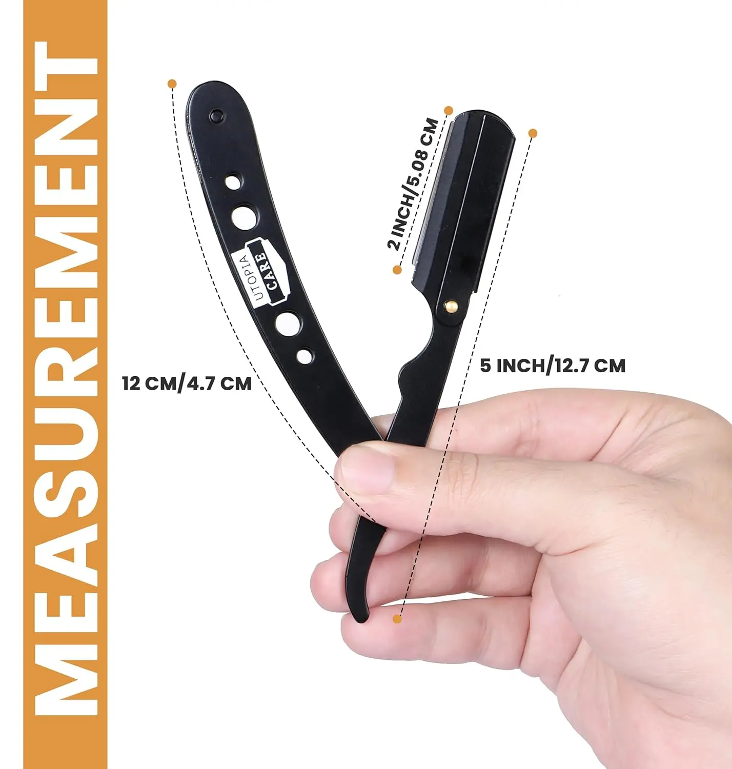 Utopia Care Barber Straight Razor for Men- 100pc Blades Straight Edge Razor
