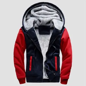 Winter Fleece Thickened Solid Color Hooded Cardigan Sweatshirt Men's Jacket thermal,fleece Coats Menswear Tops Casual Long Sleeve jackets zip jackets hoodie mens