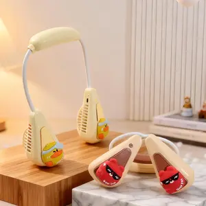 Bladeless Neck Fan with USB- Hands-Free Operation, Portable Ceiling/Swing Suitable for Children's Room, Bedside Cooling Fan, USB- Electric Fan for, Travel & Bed Mounting
