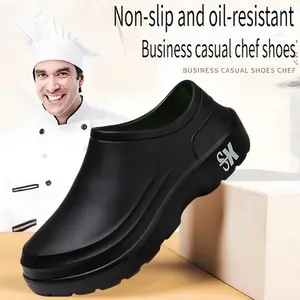 Fashionable work shoes, chef shoes, lightweight and comfortable labor protection shoes, protecting toes, casual foot pedals, suitable for all seasons