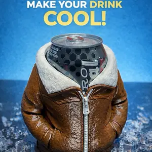 Bomber Jacket Can Cooler – 3D Printed Beer & Soda or Pen Holder