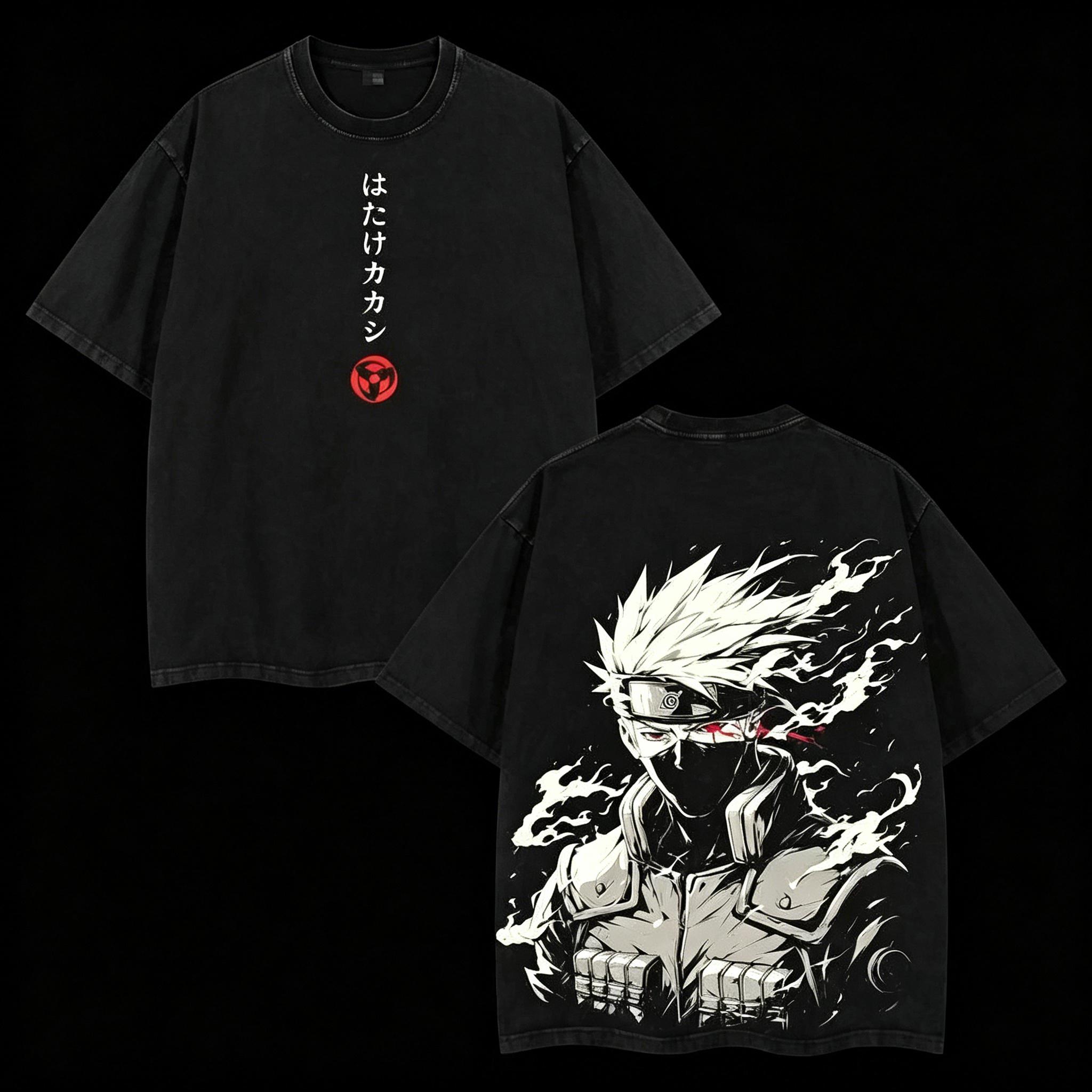 Kakashi Hatake T-Shirt Washed Vintage, Naruto Anime Oversize Streetwear Tee, Sharing funny graphic tee men’s trendy t-shirts deals humorous 90s streetwear covenant penny tees meme boyfriend good graphic sluggy humorous tshirt men
