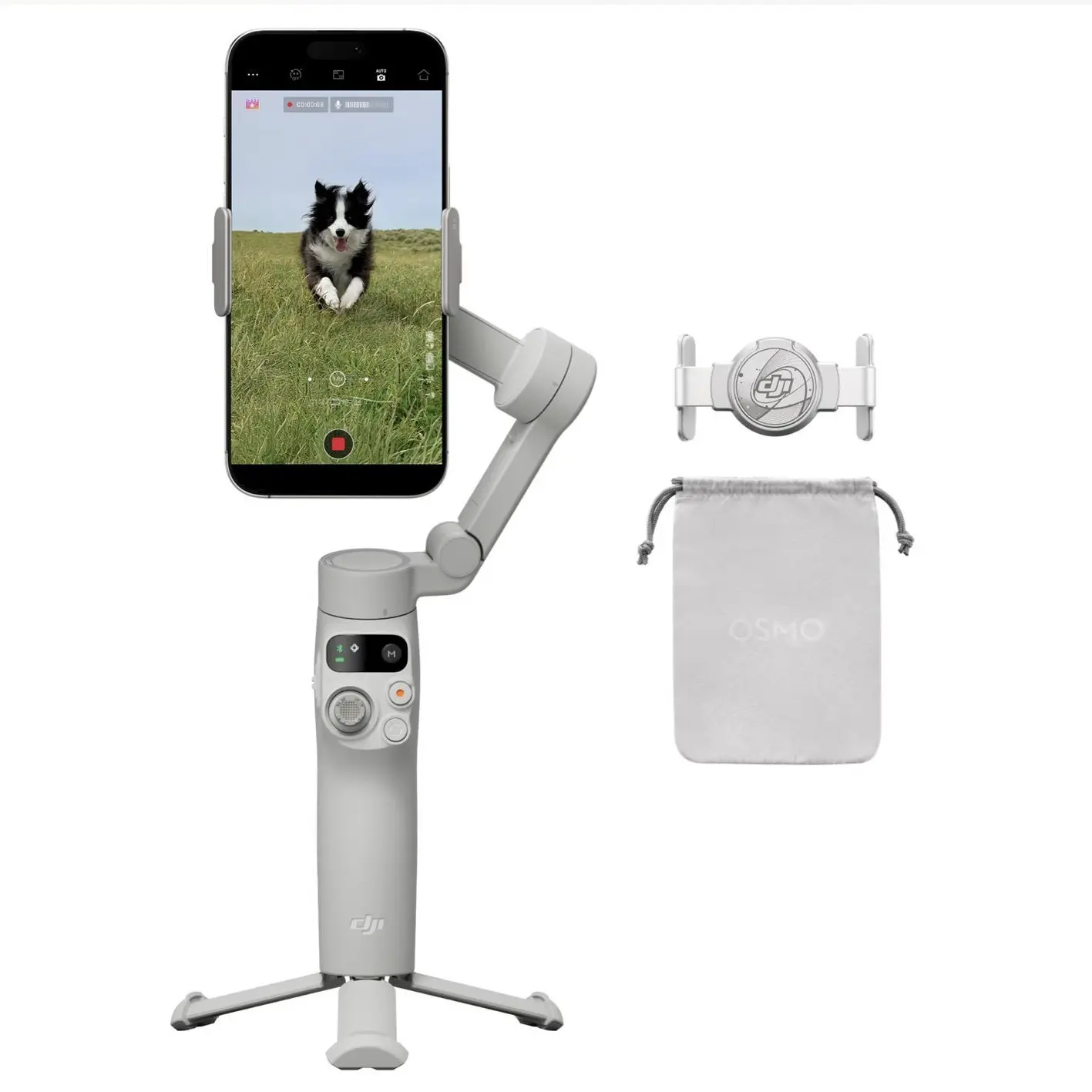 DJI Osmo Mobile 7 3-Axis Smartphone Gimbal, Built-in Tripod & Selfie Stick, ActiveTrack 7.0, 10H Battery, Compatible with iPhone & Android