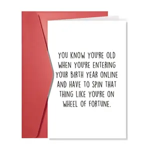 Funny Birthday Card for Men Women, Best Friend Birthday Gift, Happy Bday Greeting for Dad Mom Grandma Granddad