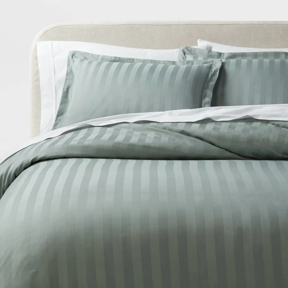 3Luxe Striped Damask Duvet Cover and Sham Set - Threshold: 300 Thread Count Cotton OEKO-TEX Certified