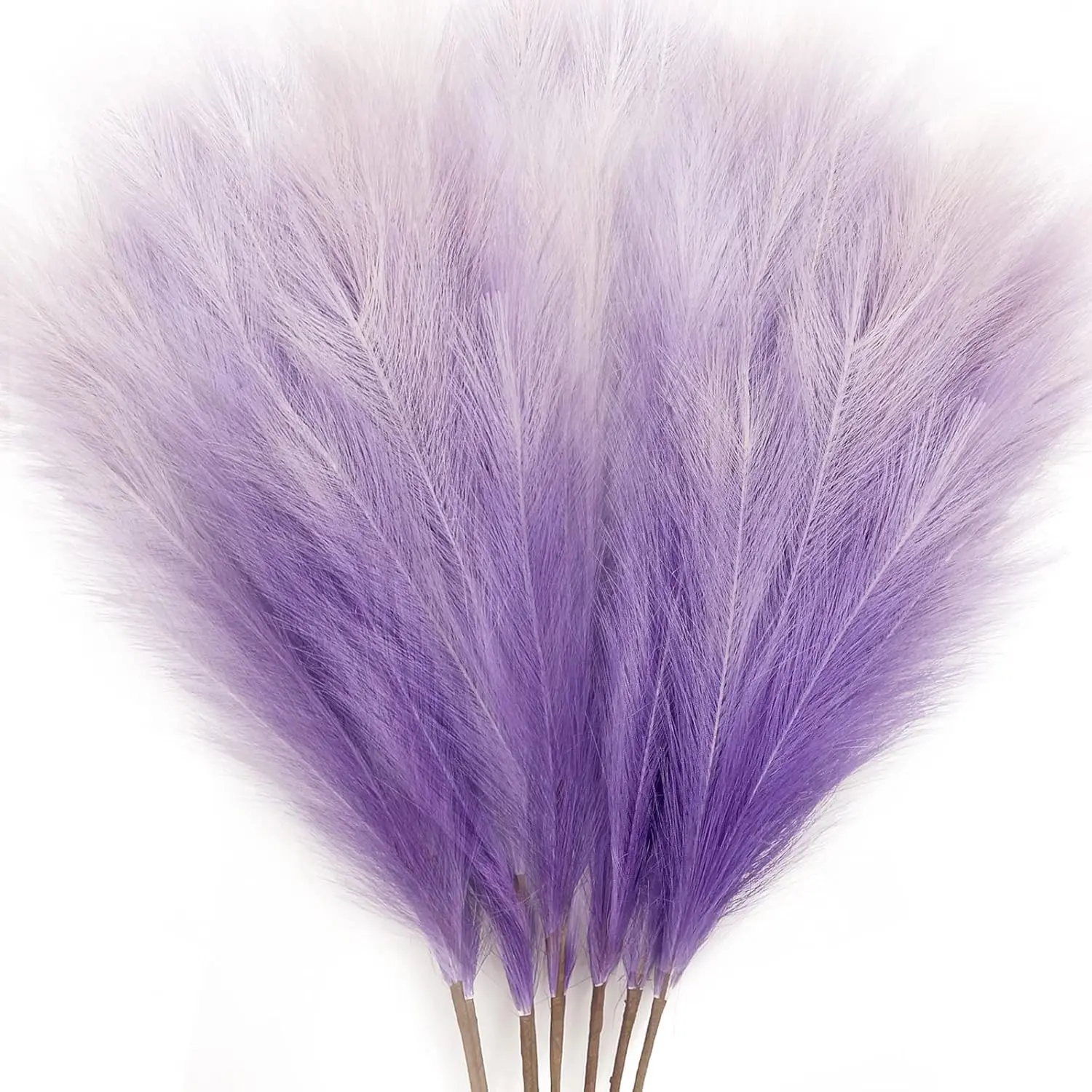 8 count 3FT Purple Colorful Faux Pampas Grass,   Artificial Pampass Grass Decor, Filler Tall Pampas Grass Reed Fluffy Stems  for Home Boho Living Room Wedding Decoration