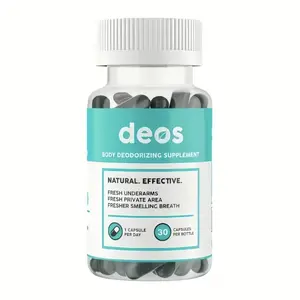 DEOS Internal Deodorant Supplement – Full Body Deodorizer for Gut Health, Skin Health, Detox & Digestion Support – Natural Odor Control Chlorophyll Pills for Head-to-Toe Freshness | 30 Capsules