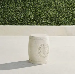 Donovan Accent Stool - Decorative Storage Container with Unique Design and Textured Finish