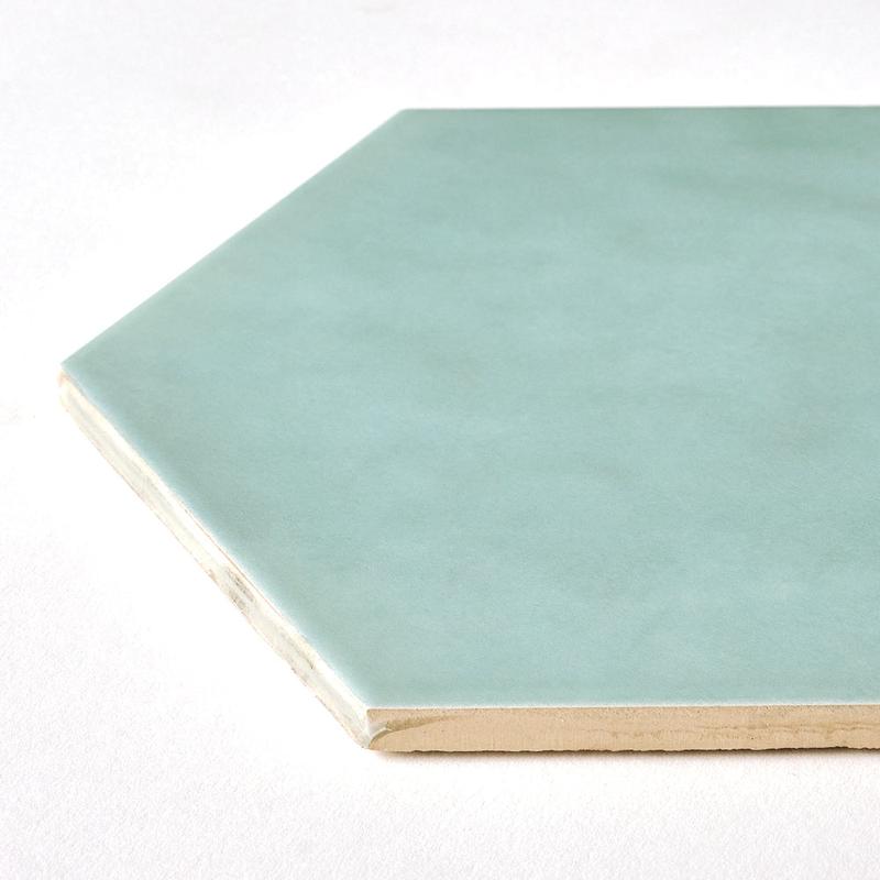 San Fran Aqua 7x8 Hexagon Ceramic Tile Glossy