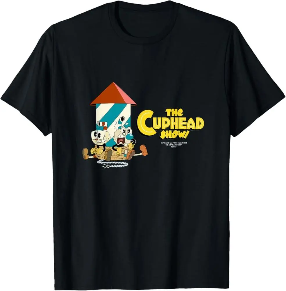 The Cuphead Show! Graphic T-Shirt, Classic Cartoon Tee, Retro Animation Streetwear Shirt for Fans and Collectors
