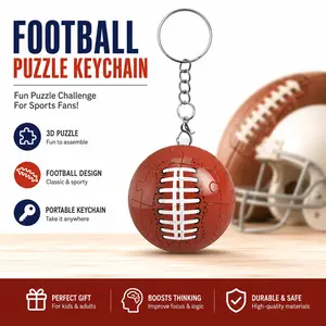 3D Football Puzzle Keychain, Assemble Your Favorite Sport, Unique Gift Idea, Fun and Interactive Accessory, Perfect for Sports Enthusiasts