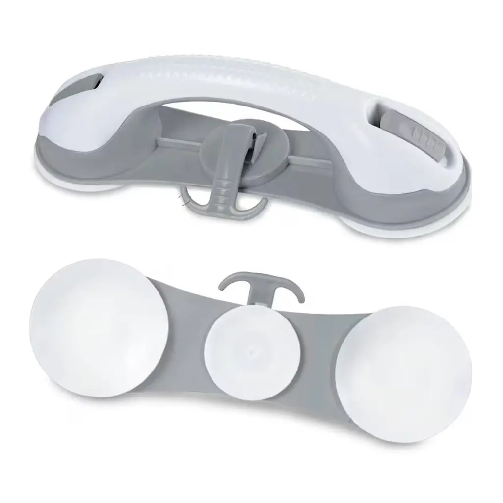 Grab Bars for Bathtubs and Showers-2 Pack-Heavy Duty Shower Handle with 3 Strong Suction Cups,No Drill Removable