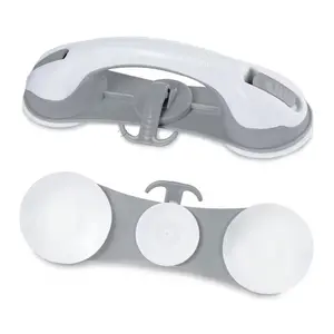 Grab Bars for Bathtubs and Showers-2 Pack-Heavy Duty Shower Handle with 3 Strong Suction Cups,No Drill Removable