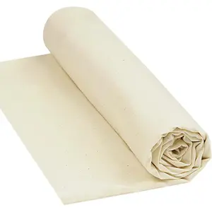 HOTGODEN Light Weight 100% Cotton Muslin Fabric: 63 inch x 2,5,10 Yards Unbleached Muslin Linen Fabric Material for Sewing Material Apparel Cloth