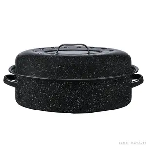 Granite Ware 18" Covered Oval Roaster, 15 Pound Capacity, Roasting PanXXALUE BAZAAR11