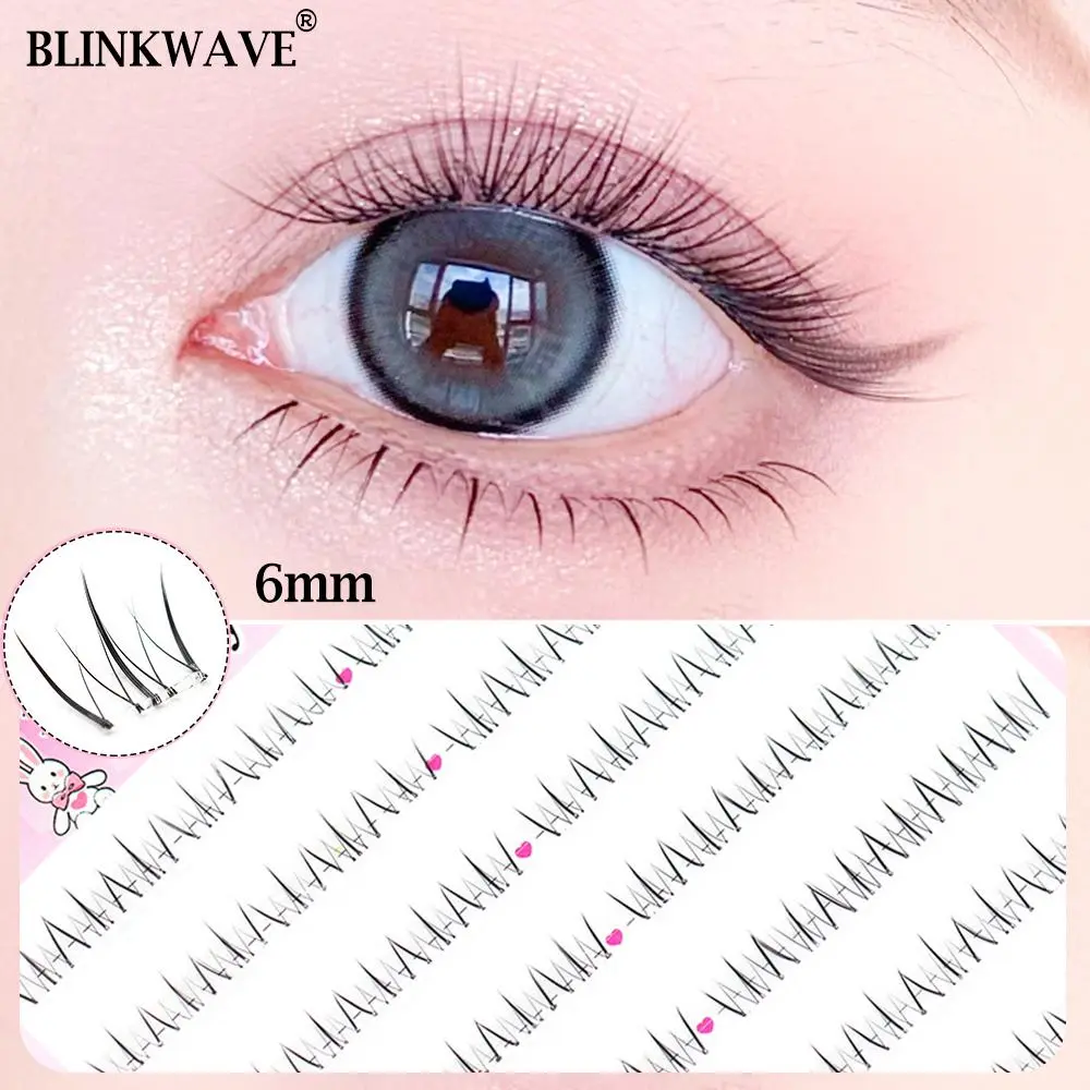 Glue-free Lower Lashes 5-6mm Large Capacity B Curl Ultra Thin Clear Band Bottom Lashes Natural Self Adhesive False Eyelashes 2026 New
