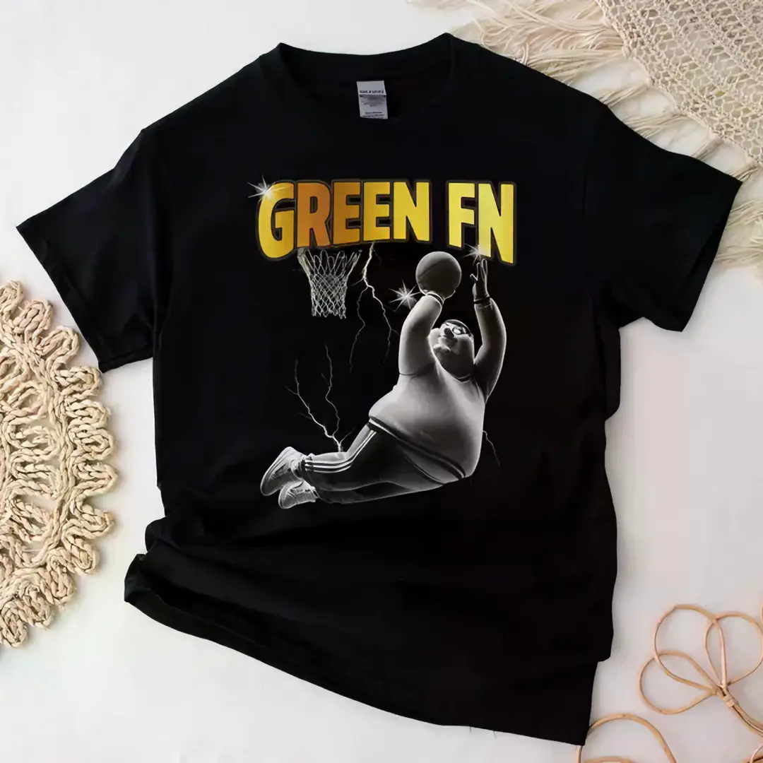 Green FN Peter Griffin Meme T-Shirt, Funny Vintage Meme Shirt, Basketball Meme Tee, Unique Gift for Him
