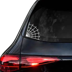 2026 New Funny Corner Spider Web Cobweb Reflective Sticker Waterproof Vinyl Cover Car Tuning Decal for Auto Window Rear Winshield Bumper For Your Cars