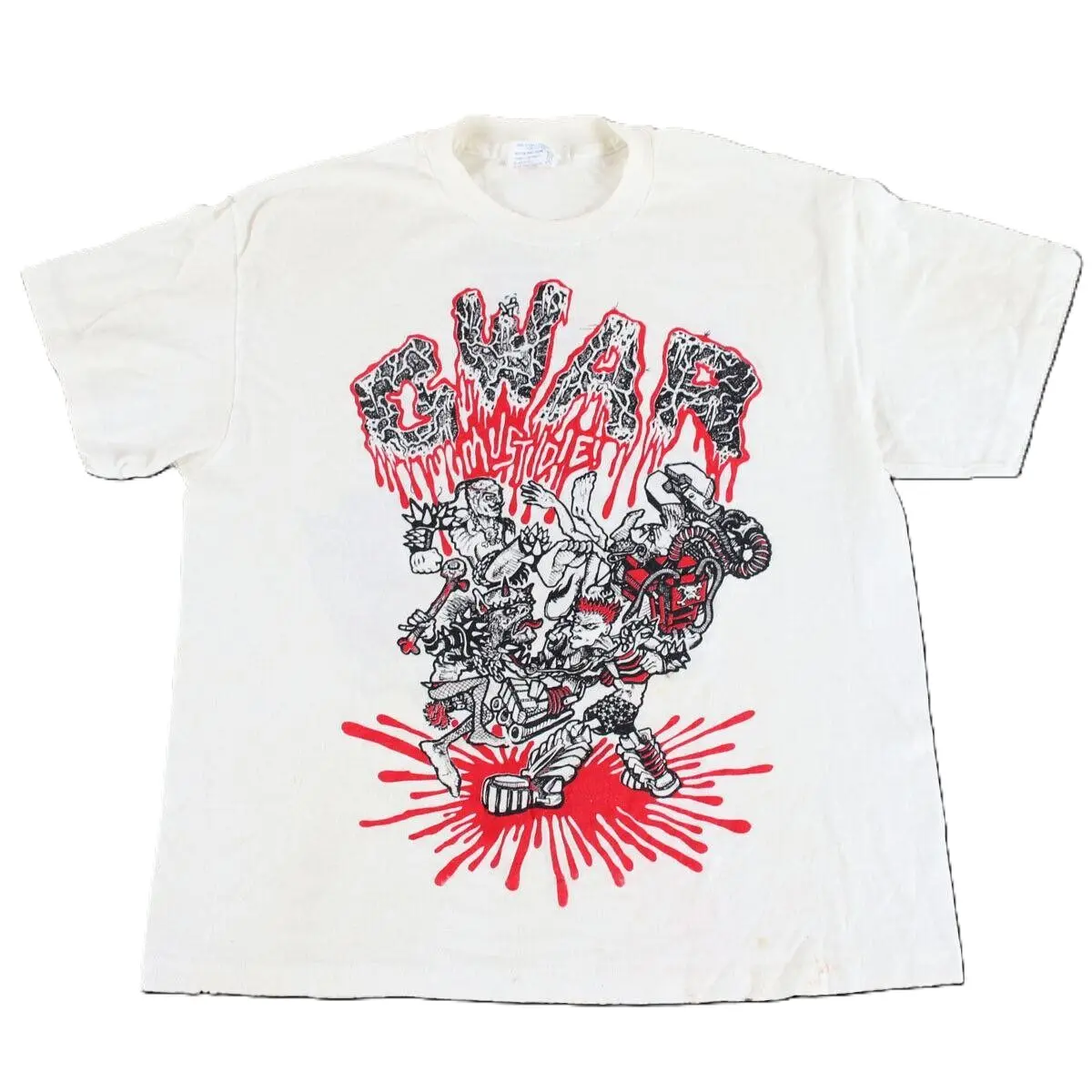 GWAR Band Tee GWAR Must Die White One Side T-Shirt Concert Tee
