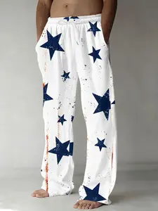 One-piece Star Splatter Loose Loungewear Pants | Spring and Autumn | Unique Design Outerwear Pants