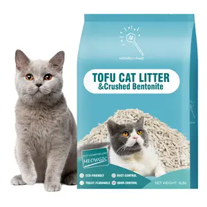 Meowgic Paws Cat Litter, Odor Control Clumping Bentonite Tofu Cat Litter, Low Tracking Lightweight Flushable Unscented Natural Kitty Litter, Dust Free,6 lbs