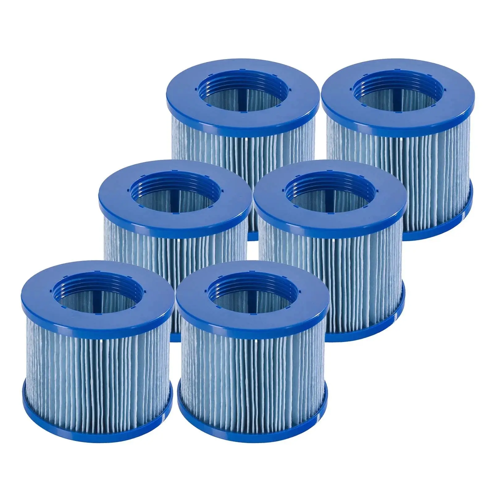 RELXTIME 6-Pack Blue Spa Filter Cartridges, Swimming Pool Cartridges for Pool & Hot Tub Filter Replacements, 11.8" x 6.1" x 3.9",campingessentials,outdoorfurnitureset,campinggear