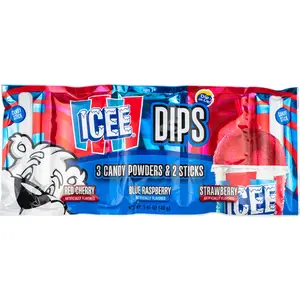 ICEE Dips Dip-N-Lik | Red Cherry, Blue Raspberry & Strawberry