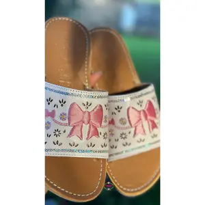 Coquette Mexican White Sandals Women Walking Shoes