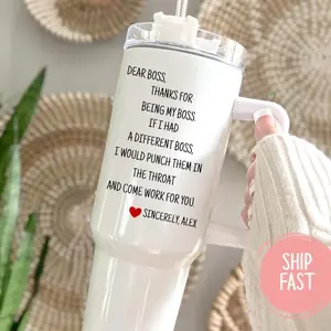 Boss Gifts, Graduation Gift, Boss Tumbler With Handle, Coworker Tumbler, Gift for Best Boss Friend, Boss Aappreciation Gifts, Gift for Boss